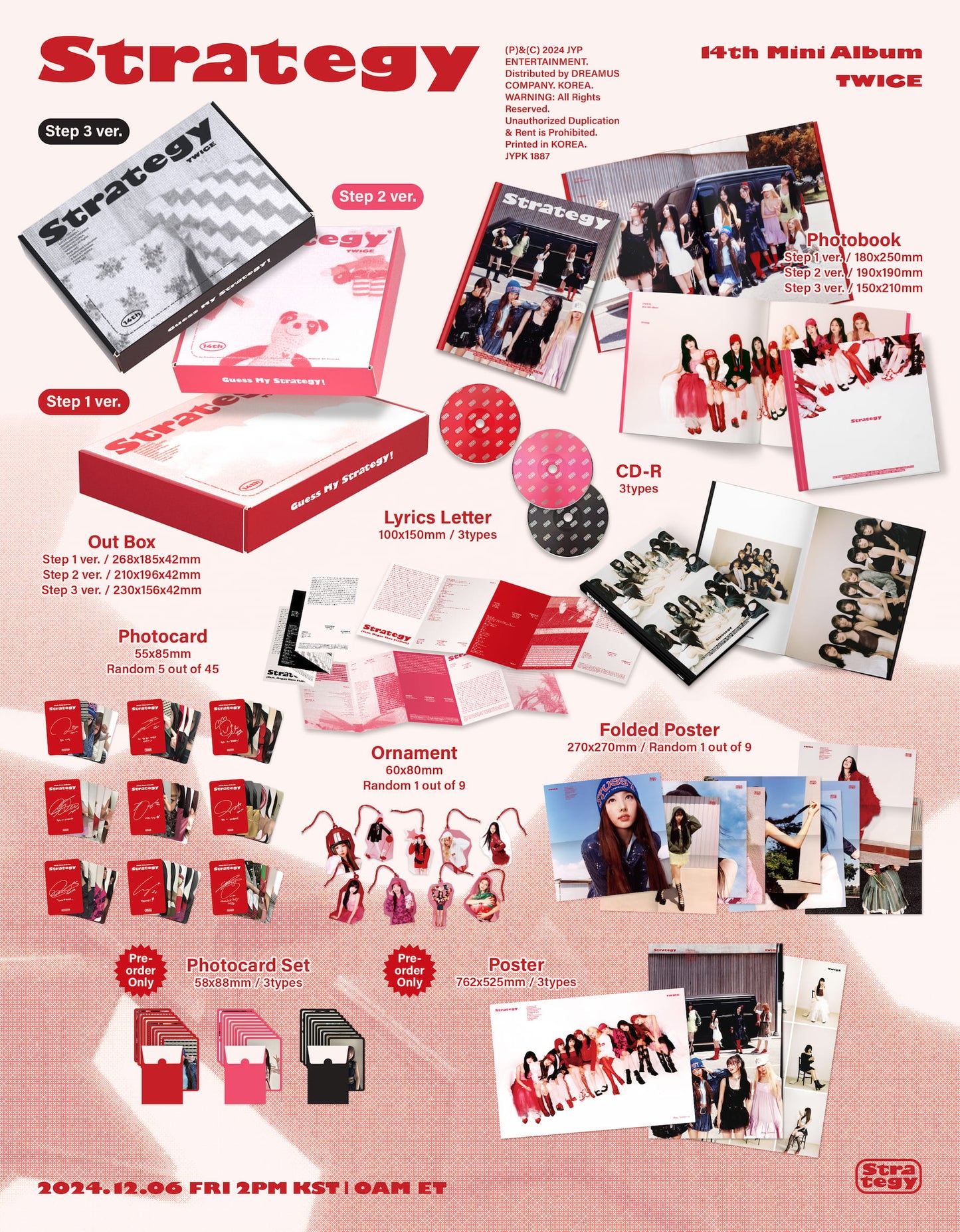 (AUTOGRAFIADO) TWICE - 14th Mini Album [STRATEGY] SIGNED POSTCARD