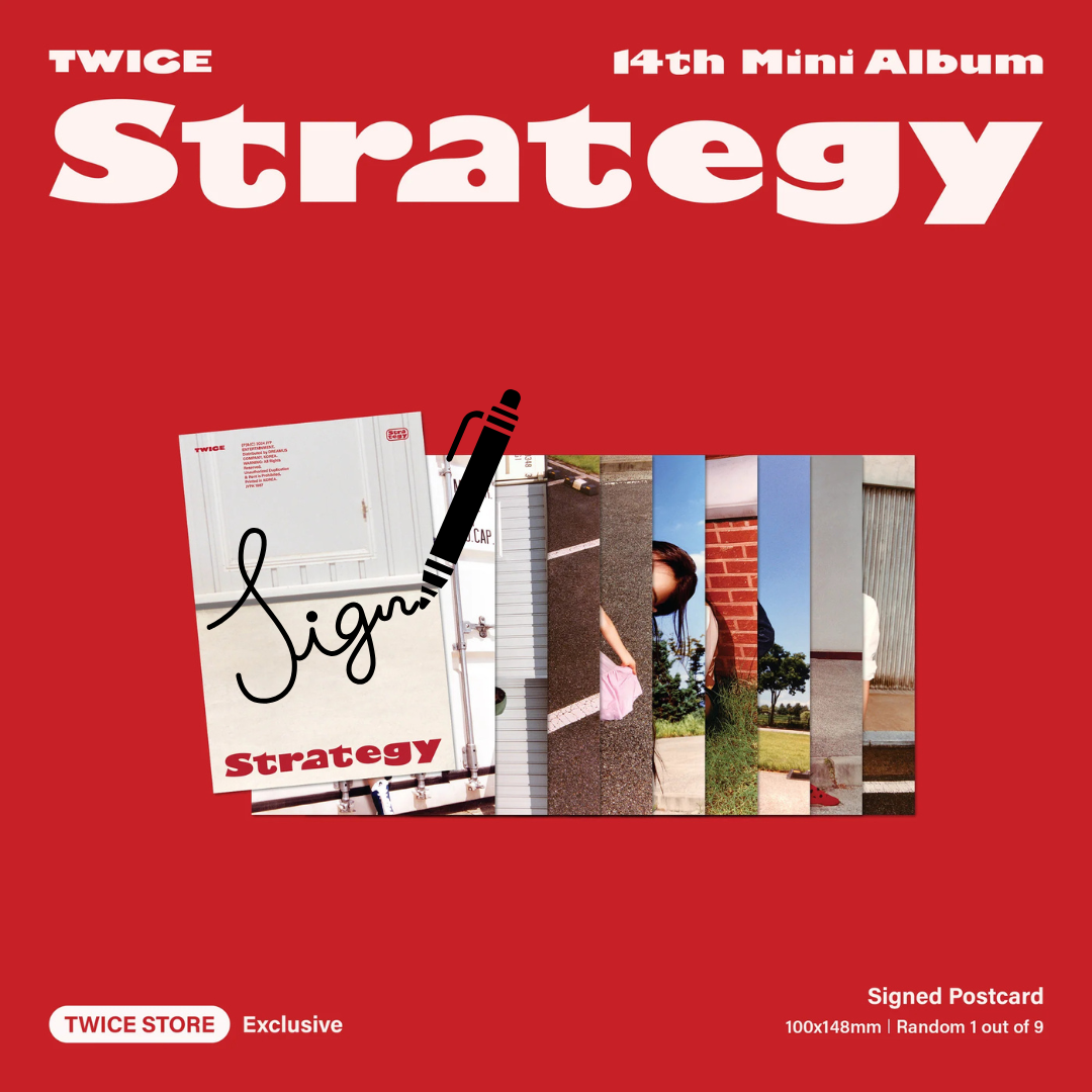 (AUTOGRAFIADO) TWICE - 14th Mini Album [STRATEGY] SIGNED POSTCARD