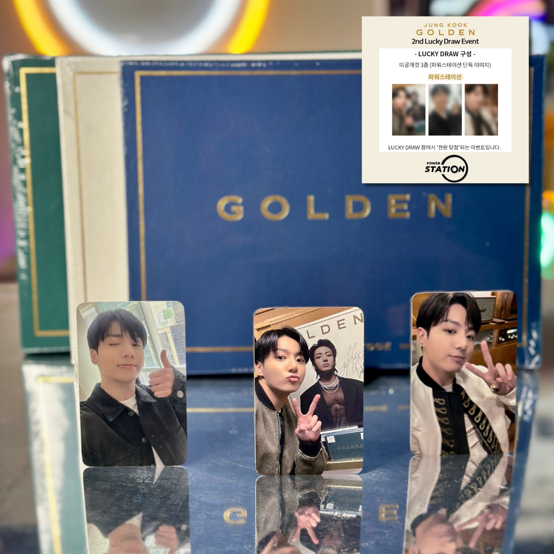 BTS JUNG KOOK - GOLDEN 1ST SOLO ALBUM + POWER STATION 2ND LUCKY DRAW