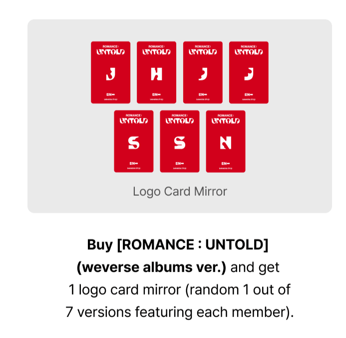 ENHYPEN - 2nd Studio Album ROMANCE : UNTOLD + WEVERSE GIFT