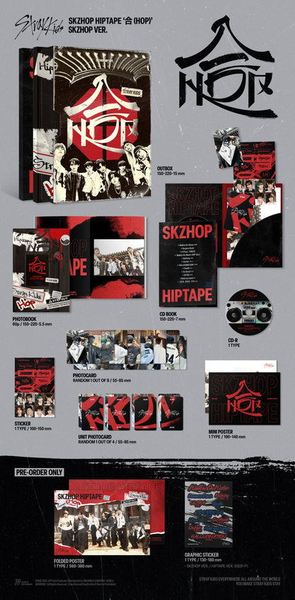 (PREVENTA) STRAY KIDS -  SKZHOP HIPTAPE 合 (HOP) + JYP GIFT