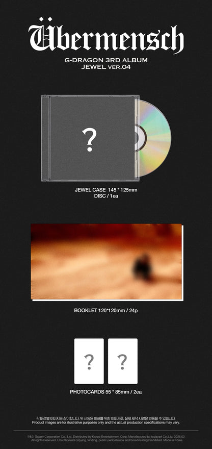 (PREVENTA) G-DRAGON - 3RD ALBUM [Übermensch] + APPLEMUSIC GIFT