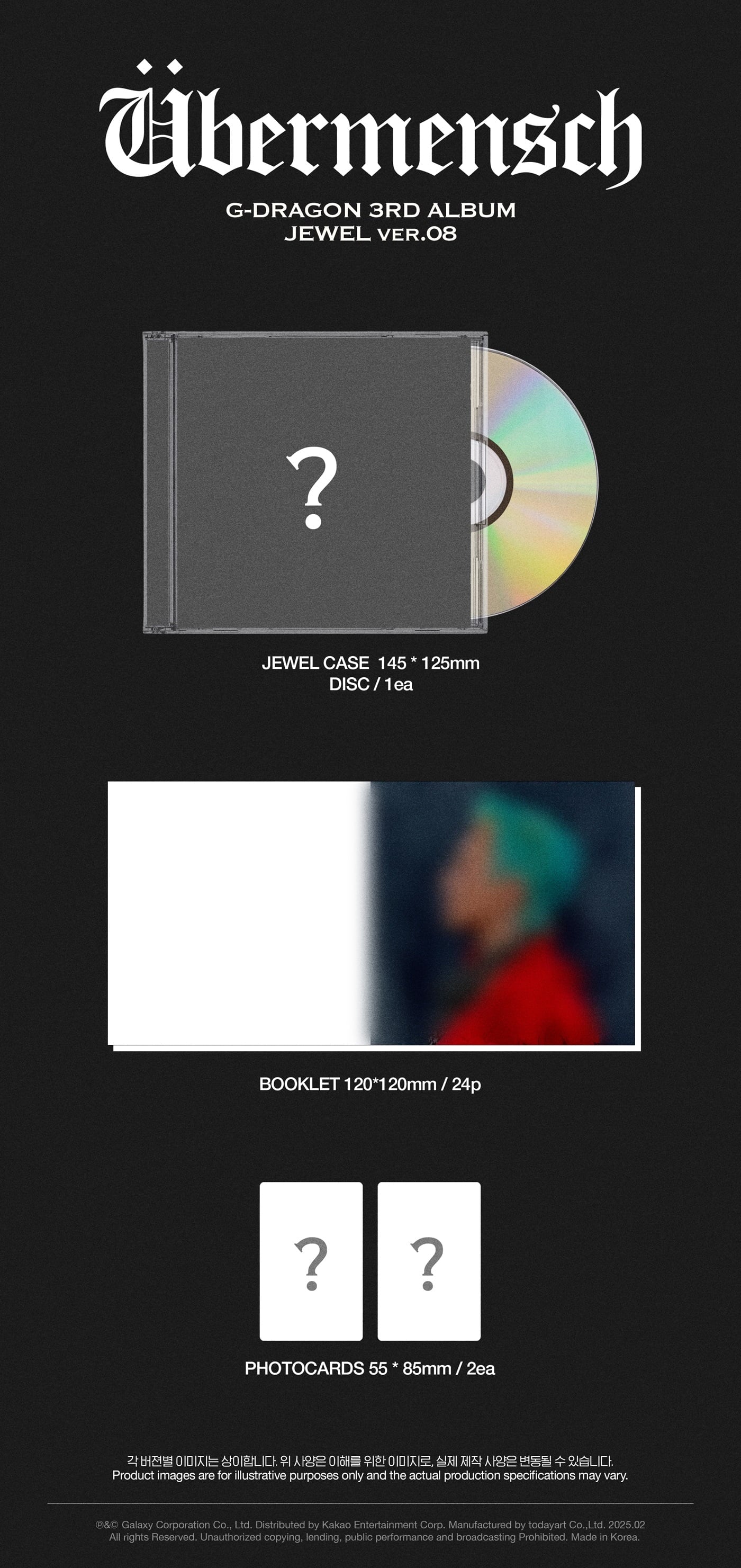 (PREVENTA) G-DRAGON - 3RD ALBUM [Übermensch] + APPLEMUSIC GIFT