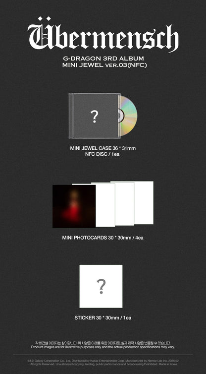 (PREVENTA) G-DRAGON - 3RD ALBUM [Übermensch] + APPLEMUSIC GIFT