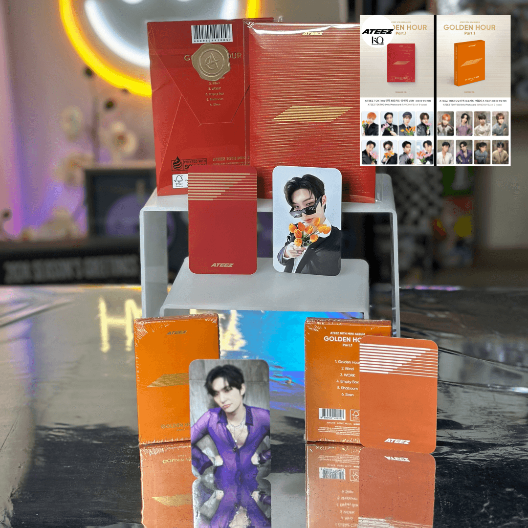 ATEEZ - GOLDEN HOUR : Part.1 (PLATAFORM VER.) / (POCAALBUM VER.) + KQ ATEEZ SHOP GIFT - K-POP WORLD