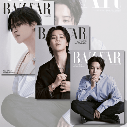 BTS JIMIN - BAZAAR JAPAN MAGAZINE 2024 MARCH SPECIAL ISSUE - K-POP WORLD