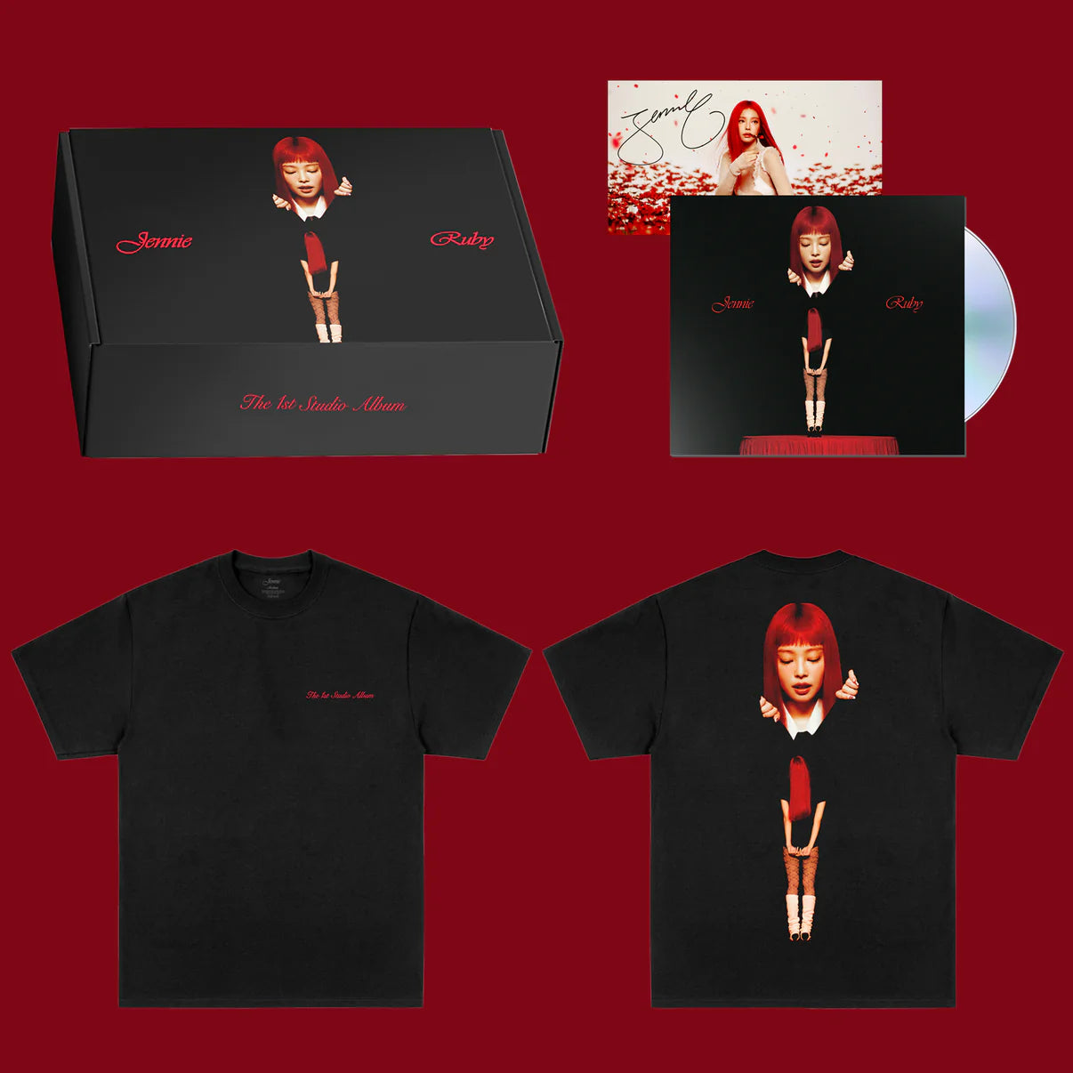 (PREVENTA) JENNIE - (SIGNED) Ruby CD Boxset with Tee (D2C Exclusive)