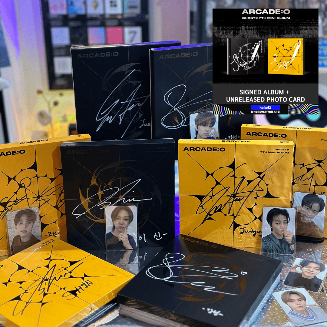 [Signed] GHOST9 - 7th MINI ALBUM [ARCADE : O] (Random) AUTOGRAFIADO + PHOTOCARD - K-POP WORLD