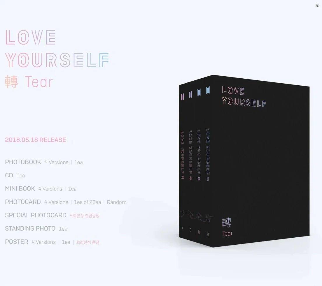 BTS - 3RD FULL ALBUM LOVE YOURSELF 轉 TEAR - K-POP WORLD (6871603904647)