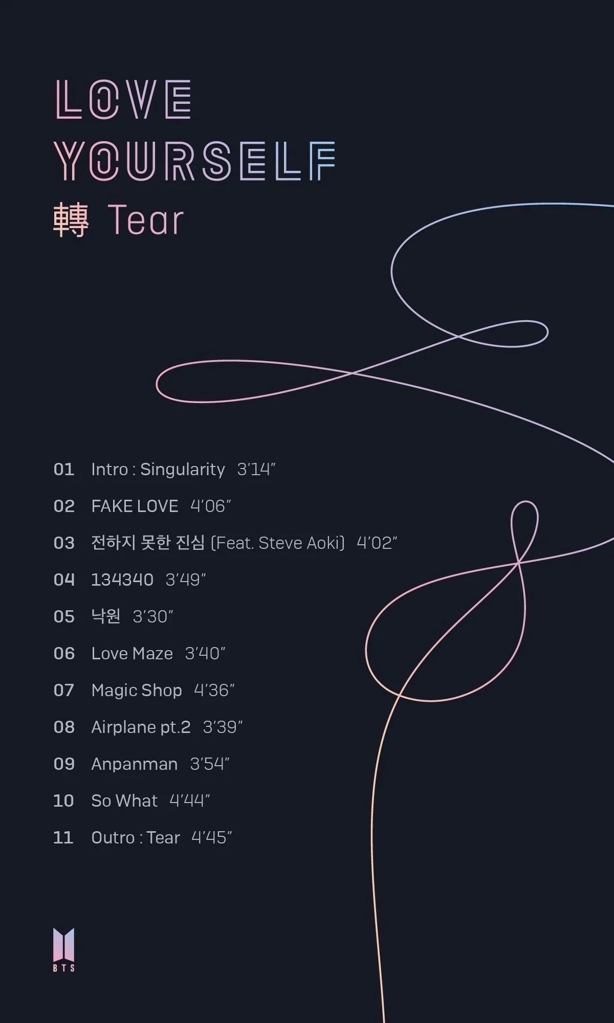 BTS - 3RD FULL ALBUM LOVE YOURSELF 轉 TEAR - K-POP WORLD (6871603904647)