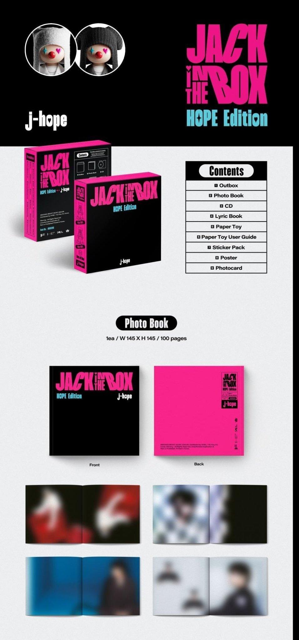 BTS J-HOPE solo album Jack In The Box (HOPE Edition) + EARLY BIRD WEVERSE GIFT - K-POP WORLD (7409128341639)