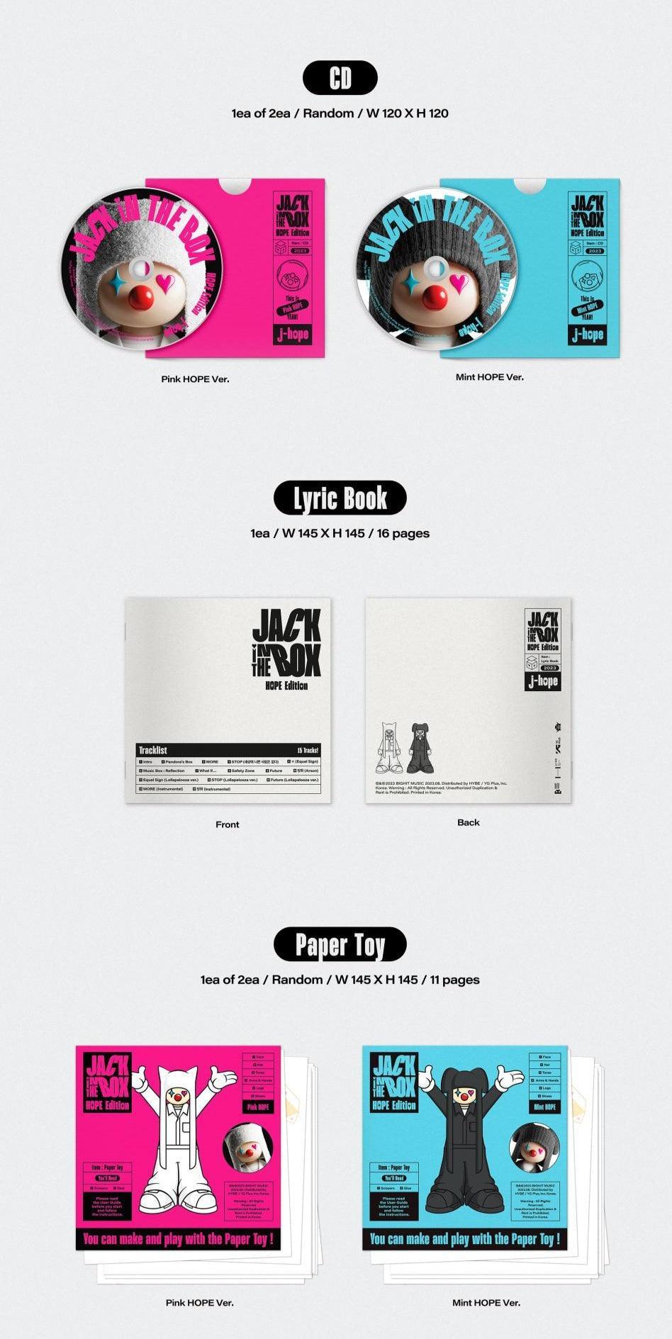 BTS J-HOPE solo album Jack In The Box (HOPE Edition) + EARLY BIRD WEVERSE GIFT - K-POP WORLD (7409128341639)