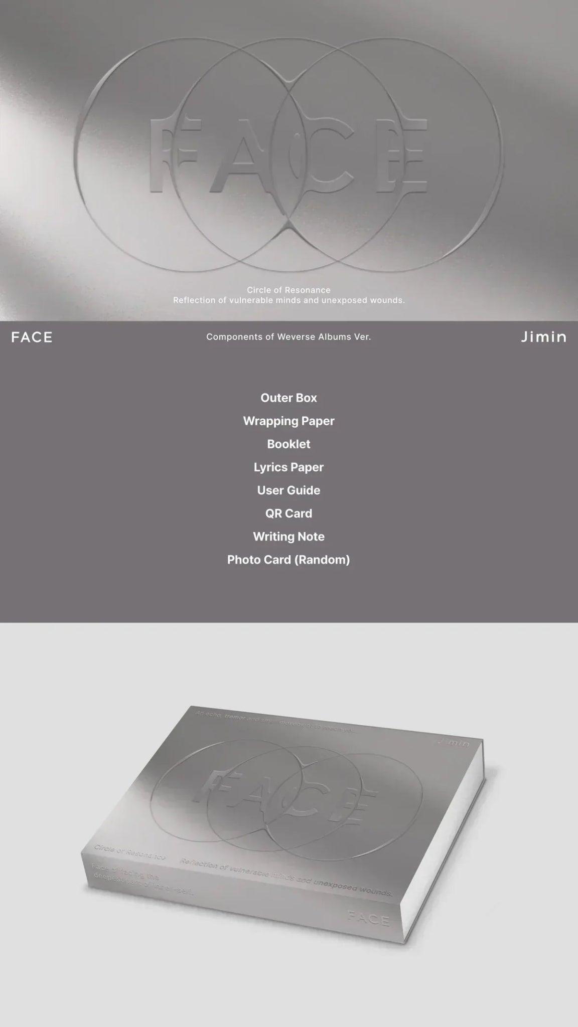 BTS JIMIN - FACE 1ST SOLO ALBUM SET + WEVERSE GIFT - K-POP WORLD (7377097916551)