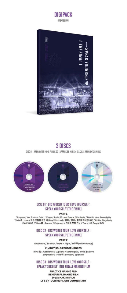 BTS - WORLD TOUR LOVE YOURSELF SPEAK YOURSELF THE FINAL BLU-RAY - K-POP WORLD (6811836973191)