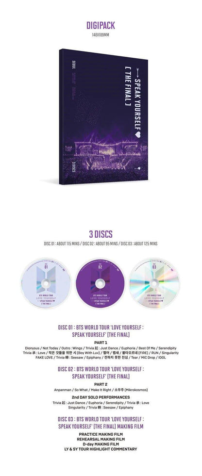 BTS - WORLD TOUR LOVE YOURSELF SPEAK YOURSELF THE FINAL DVD - K-POP WORLD (6810931691655)