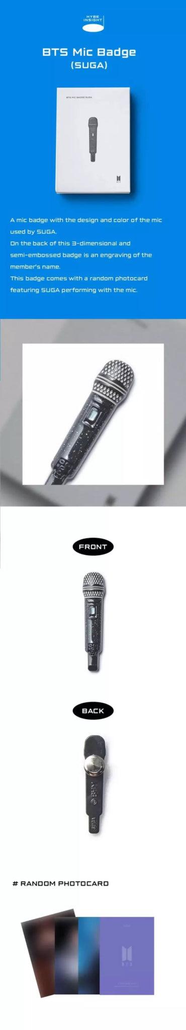 HYBE INSIGHT VISITOR ONLY OFFICIAL MERCH (BTS MIC BADGE) - K-POP WORLD (6767889744007)