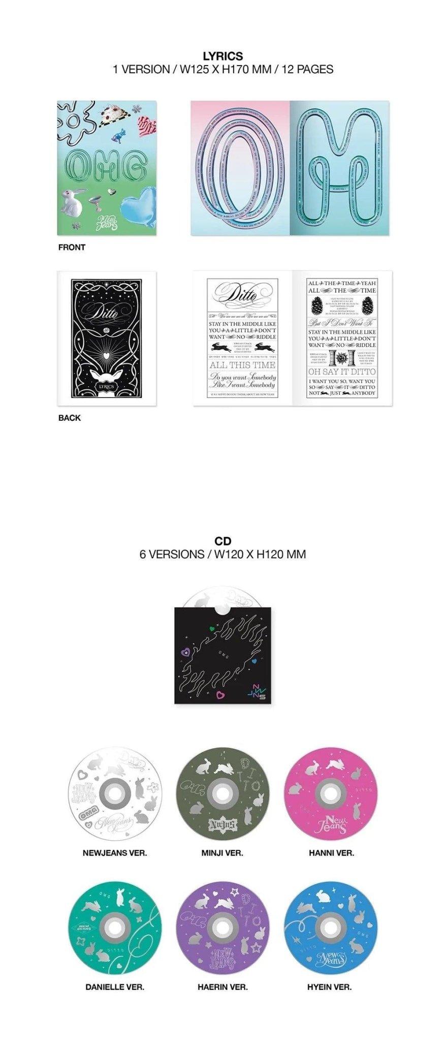 NEWJEANS - OMG ALBUM MESSAGE CARD VER. - K-POP WORLD (6870439362695)