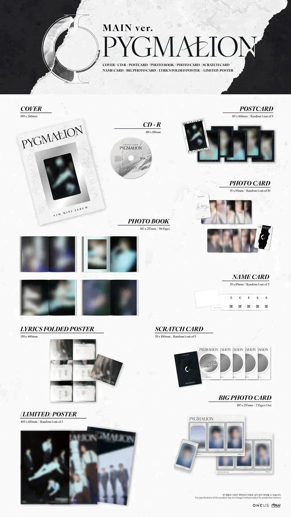 ONEUS - PYGMALION MINI 9TH ALBUM MAIN VER. - K-POP WORLD (7390712103047)