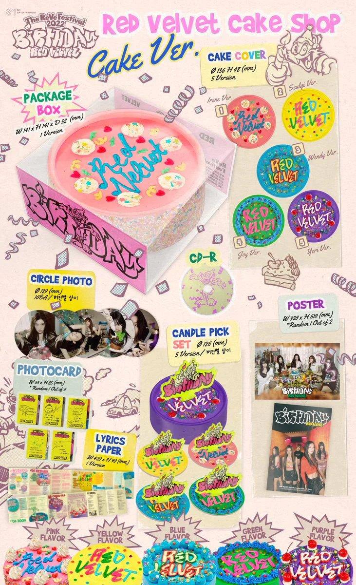 RED VELVET - THE REVE FESTIVAL 2022 BIRTHDAY MINI ALBUM LIMITED CAKE VER - K-POP WORLD (6832593305735)