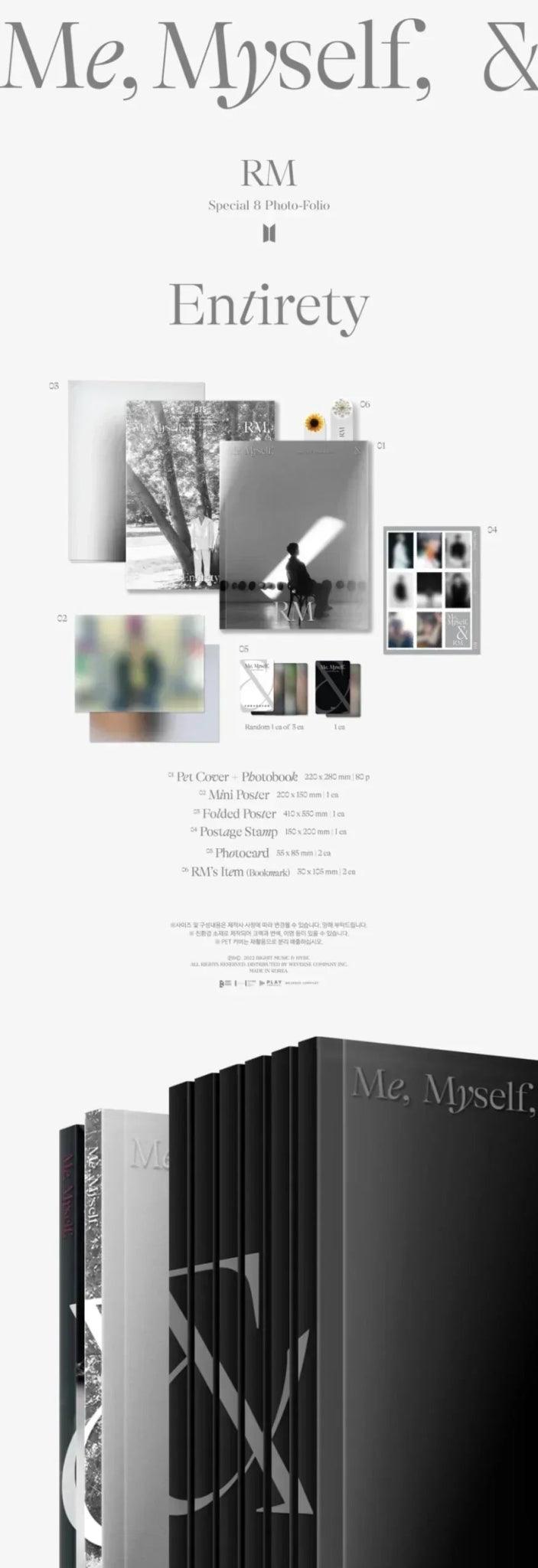 RM - SPECIAL 8 PHOTO-FOLIO ME, MYSELF, AND RM ENTIRETY - K-POP WORLD (6767971074183)