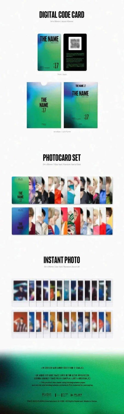 SEVENTEEN - 2022 SVT PHOTOBOOK THE NAME 17 STANDARD VER. - K-POP WORLD (6799797715079)