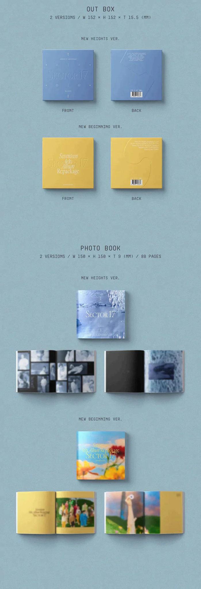 SEVENTEEN - 4TH ALBUM REPACKAGE SECTOR 17 + 3 PHOTOCARDS + POSTER - K-POP WORLD (6766576009351)