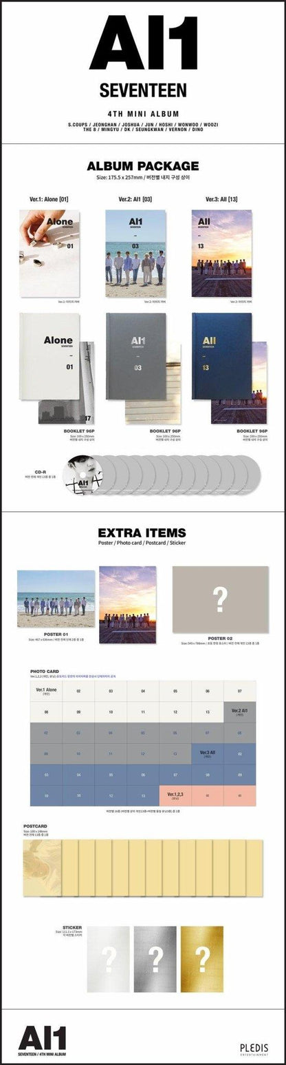 SEVENTEEN 4th Mini Album - AL1 - K-POP WORLD (7401946153095)