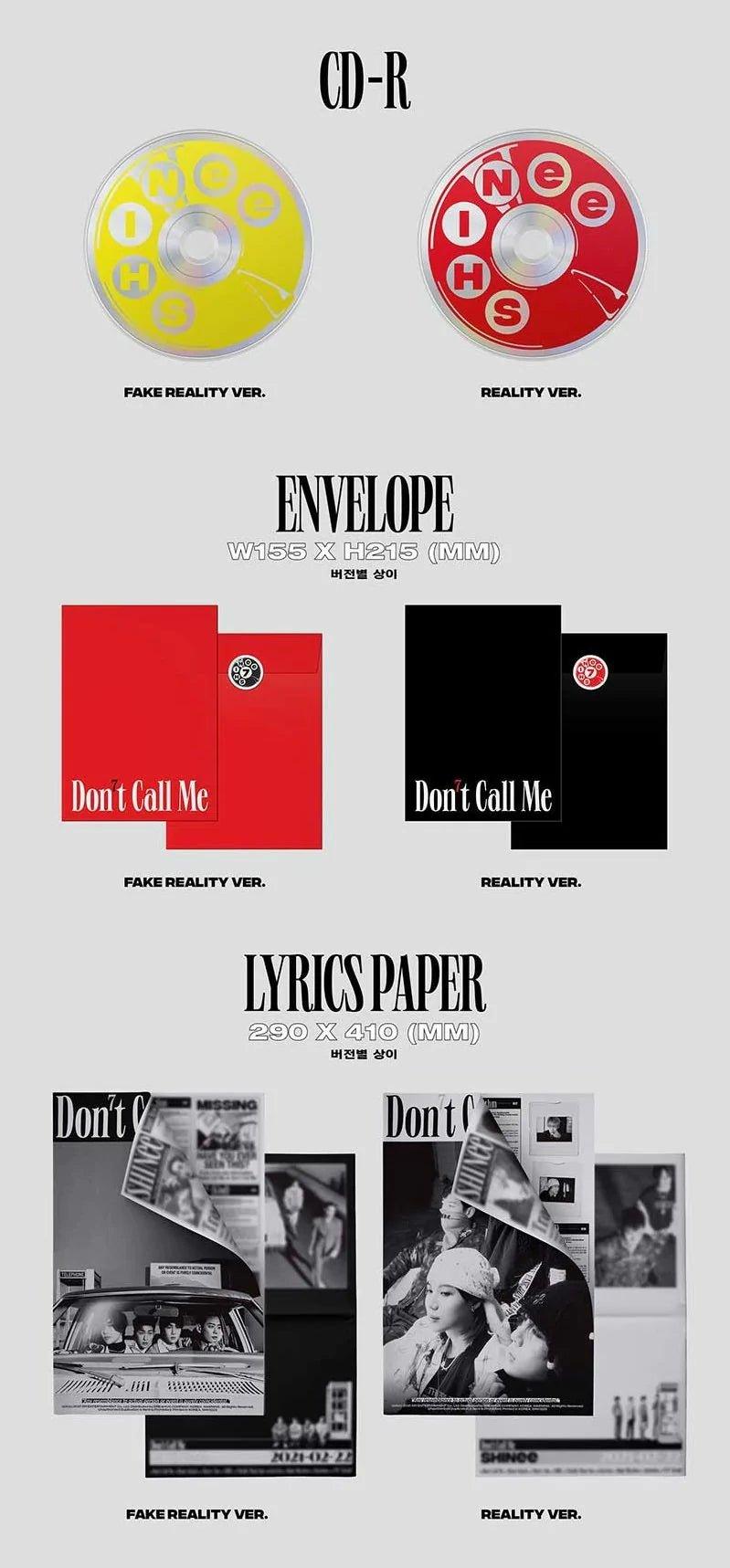 SHINee - 7TH FULL ALBUM [DON'T CALL ME] (PHOTO BOOK VER.) **REALITY VER.** - K-POP WORLD (6790864765063)