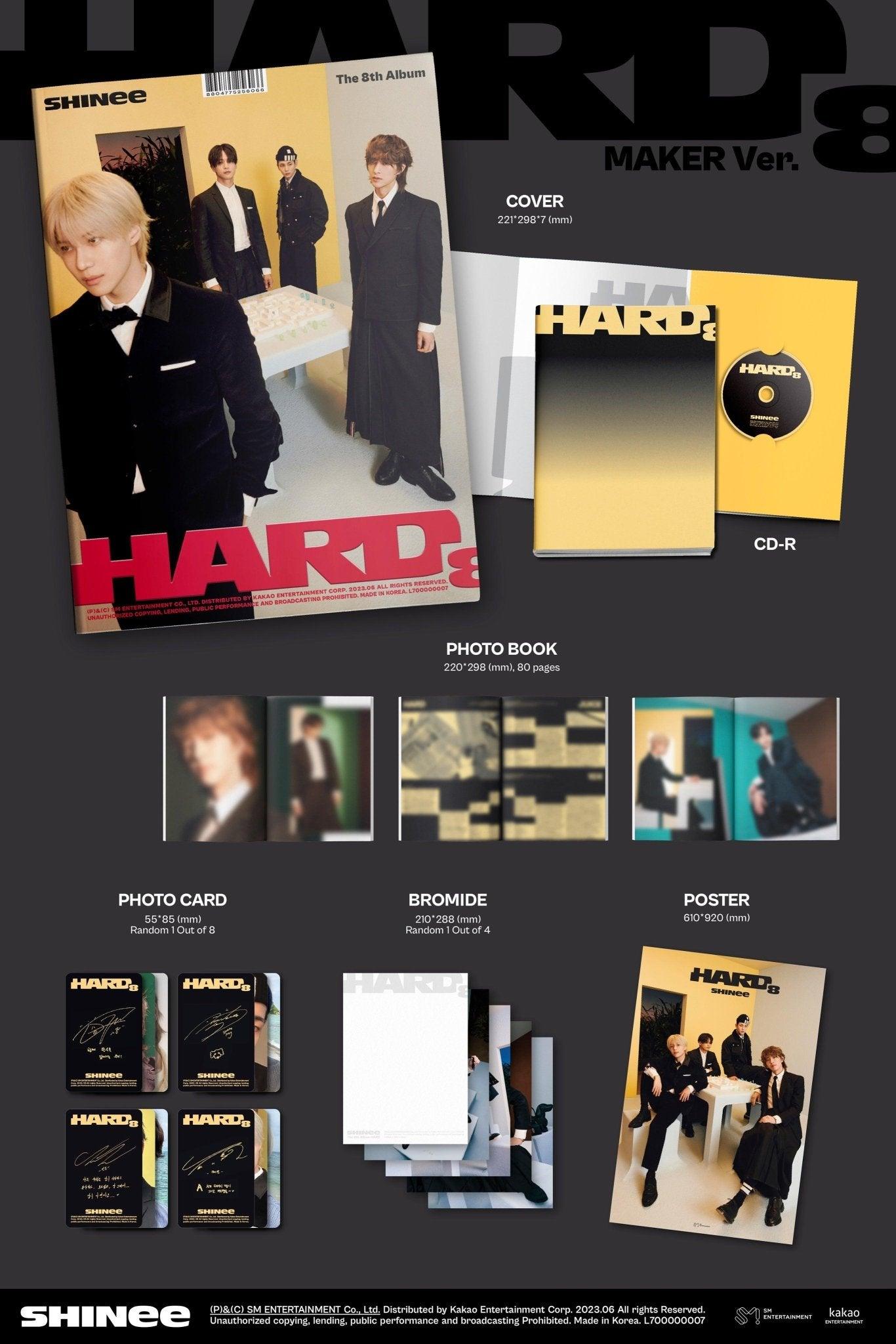 SHINee - HARD 8TH FULL ALBUM - K-POP WORLD (7400817361031)