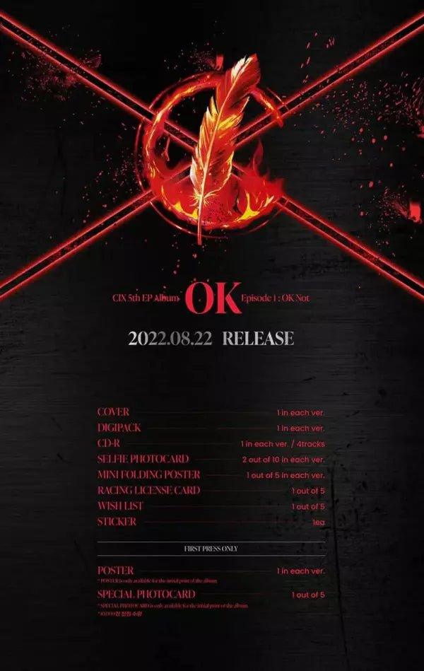 (SOBREPEDIDO) CIX - 5TH EP ALBUM OK EPISODE 1 OK NOT - K-POP WORLD (6767744614535)