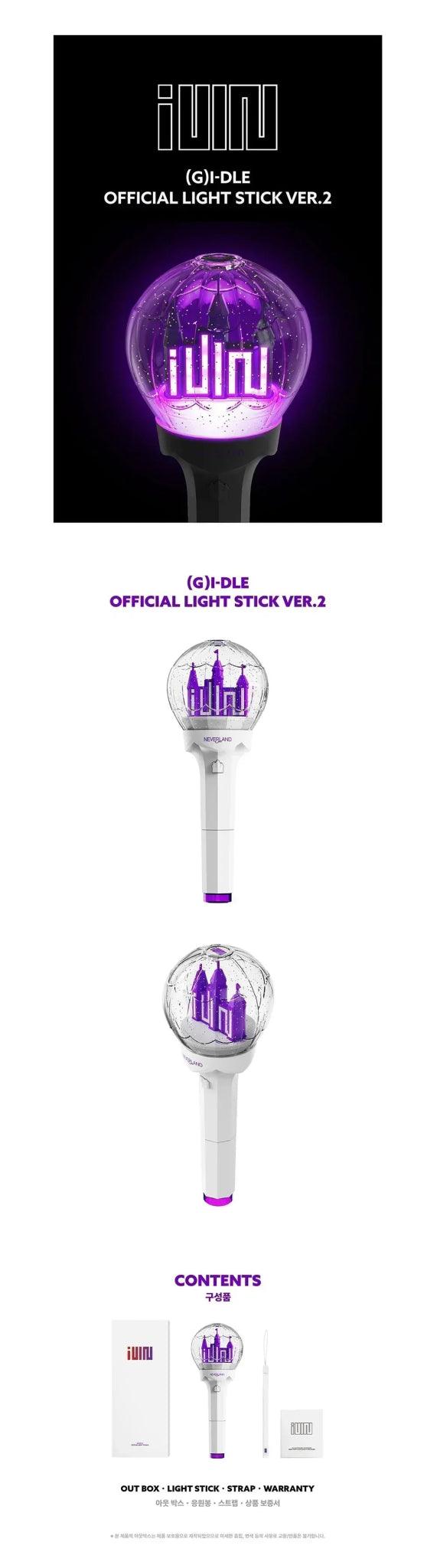 (SOBREPEDIDO) (G)I-DLE - OFFICIAL LIGHT STICK VER.2 - K-POP WORLD (7358281187463)