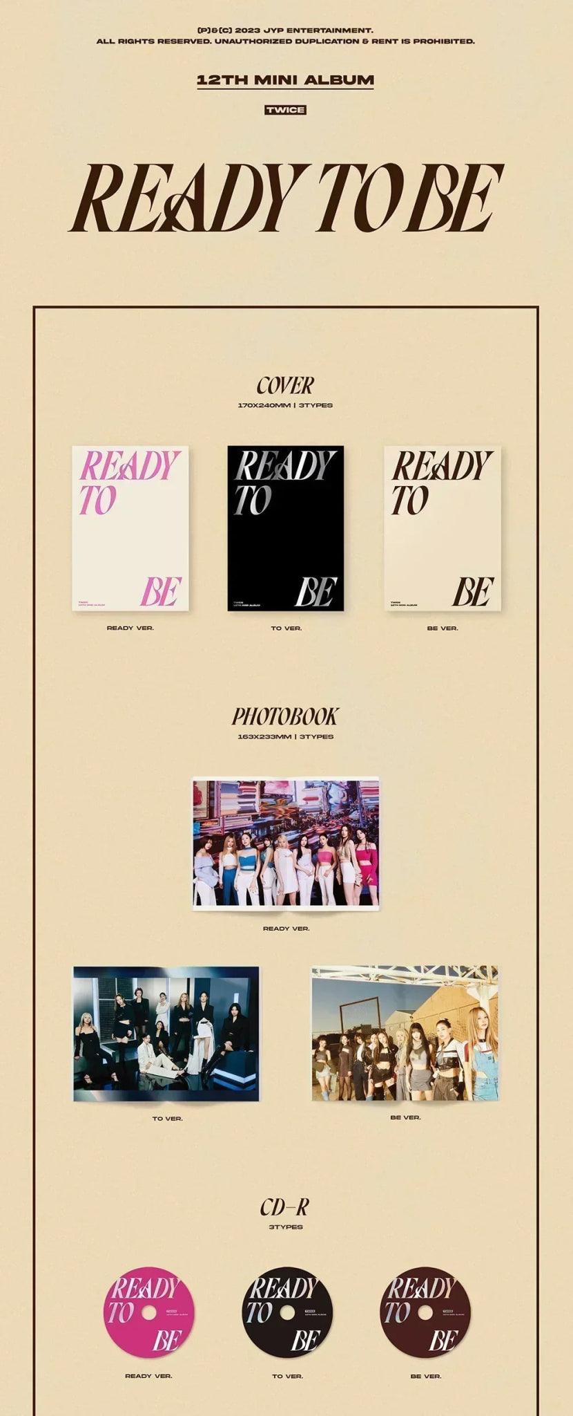 TWICE - READY TO BE 12TH MINI ALBUM + P.O.B - K-POP WORLD (7372552044679)