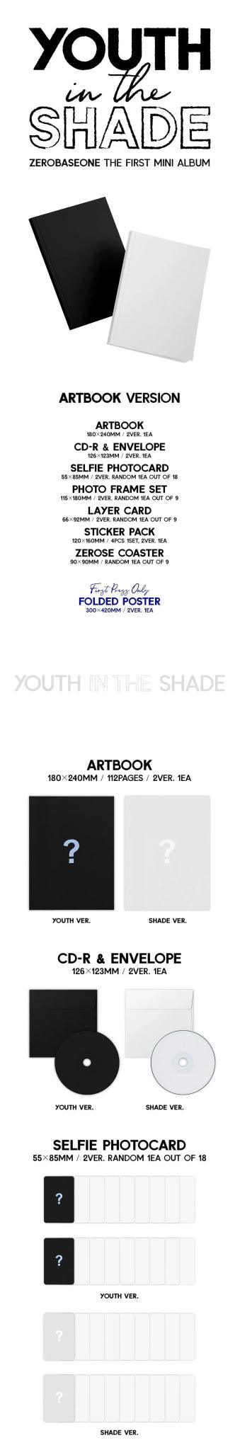 ZEROBASEONE - YOUTH IN THE SHADE 1ST MINI ALBUM ARTBOOK - K-POP WORLD (7404269535367)